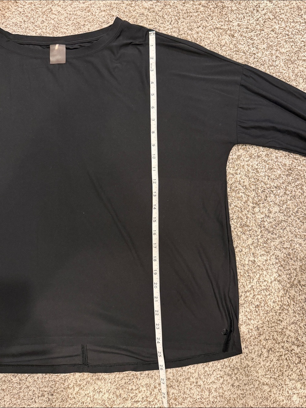 CALIA by Carrie Underwood Black Long-Sleeve Relaxed Crewneck Top - Picture 6 of 6